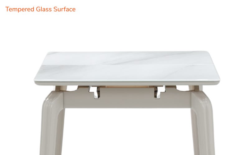 Royaloak Johor Malaysian Glass Extendable Dining Table