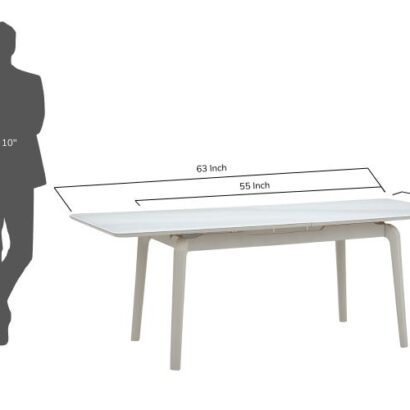 Royaloak Johor Malaysian Glass Extendable Dining Table