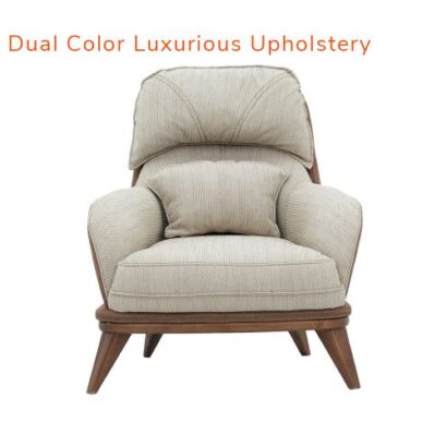 Royaloak Lisbon Single Seater Sofa with Solidwood Skirting