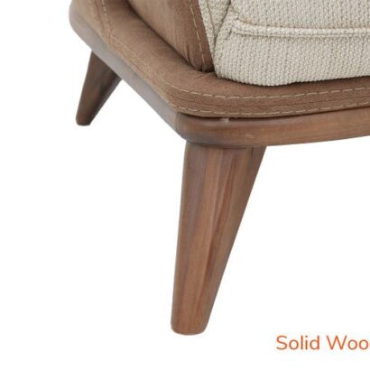 Royaloak Lisbon Single Seater Sofa with Solidwood Skirting