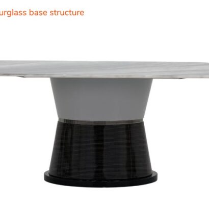 Royaloak Lucca Italian Marble Six Seater Dining Table