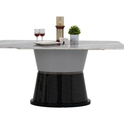 Royaloak Lucca Italian Marble Six Seater Dining Table
