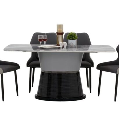 Royaloak Lucca Italian Marble Six Seater Dining Table
