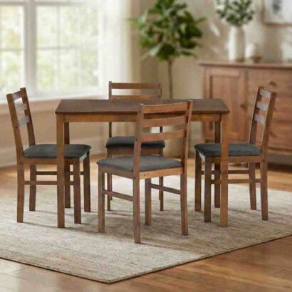 Royaloak Maple Wood Dining Table Set – 4 Seater