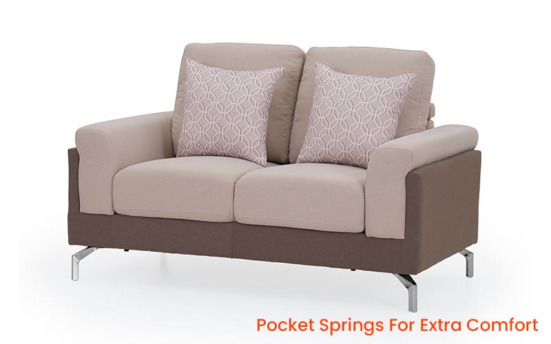 Royaloak Milan Italian 2 Seater Fabric Sofa