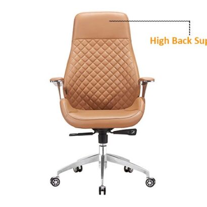 Royaloak Milan Italian Leatherette High Back Chair with Revolving Base
