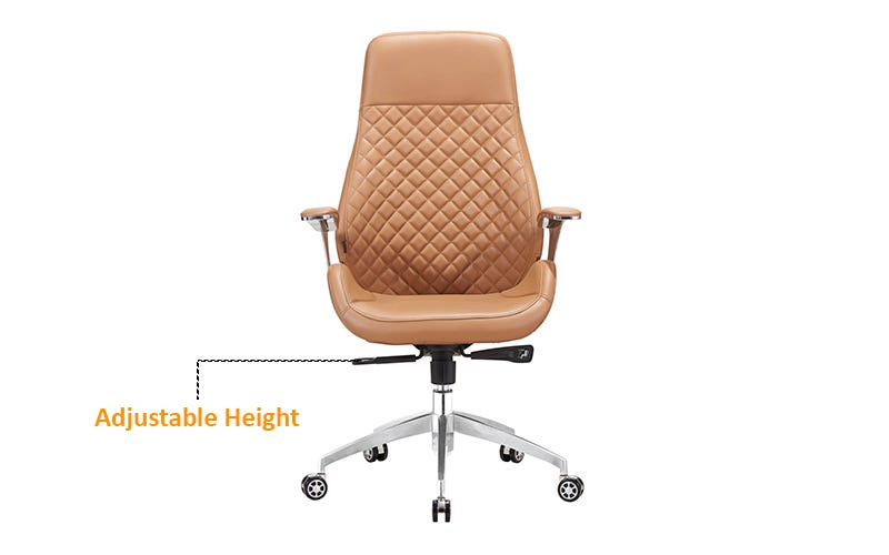 Royaloak Milan Italian Leatherette High Back Chair with Revolving Base