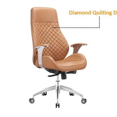 Royaloak Milan Italian Leatherette High Back Chair with Revolving Base