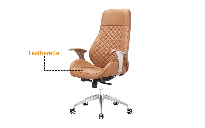 Royaloak Milan Italian Leatherette High Back Chair with Revolving Base