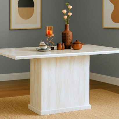 Royaloak Milan Italian Marble Dining Table Four Seater