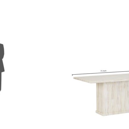 Royaloak Milan Italian Marble Dining Table Six Seater