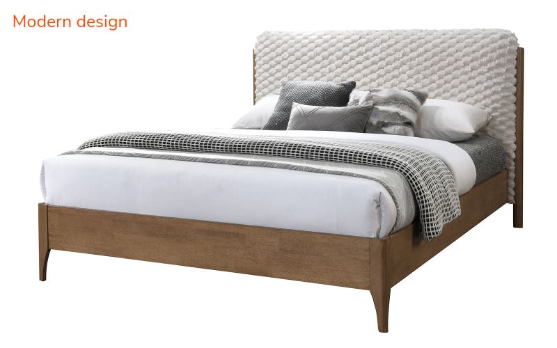 Royaloak Milan Italian Upholstered King Bed
