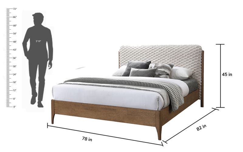 Royaloak Milan Italian Upholstered King Bed