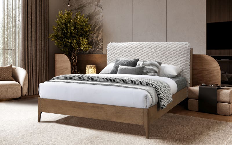 Royaloak Milan Italian Upholstered King Bed Royaloak Milan Italian Upholstered King Bed