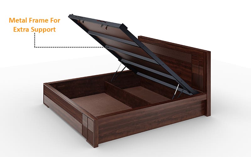 Royaloak Mourya Wooden King Size Bed With Hydraulic Storage