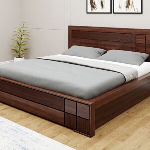Royaloak Mourya Wooden Queen Size Bed With Hydraulic Storage