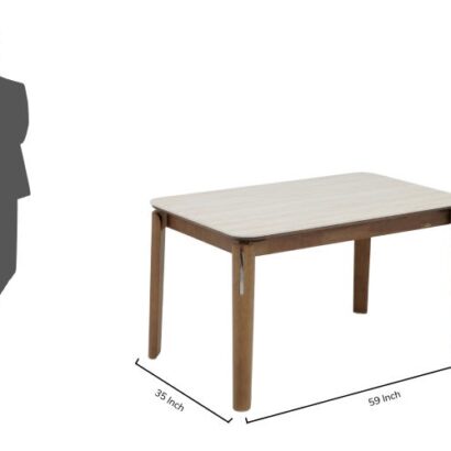 Royaloak Muar Malaysian Sintered Six Seater Top Dining Table