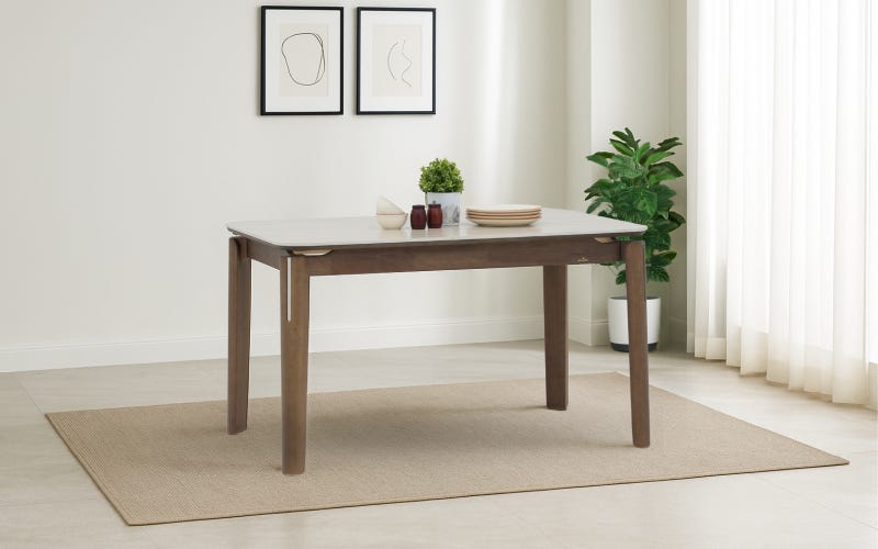 Royaloak Muar Malaysian Sintered Top Four Seater Dining Table Royaloak Muar Malaysian Sintered Top Four Seater Dining Table