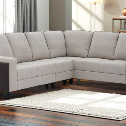 Royaloak Naples Italian Fabric Corner Sofa 5 Seater