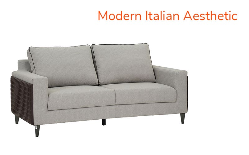 Royaloak Naples Italian Fabric Sofa 3 Seater
