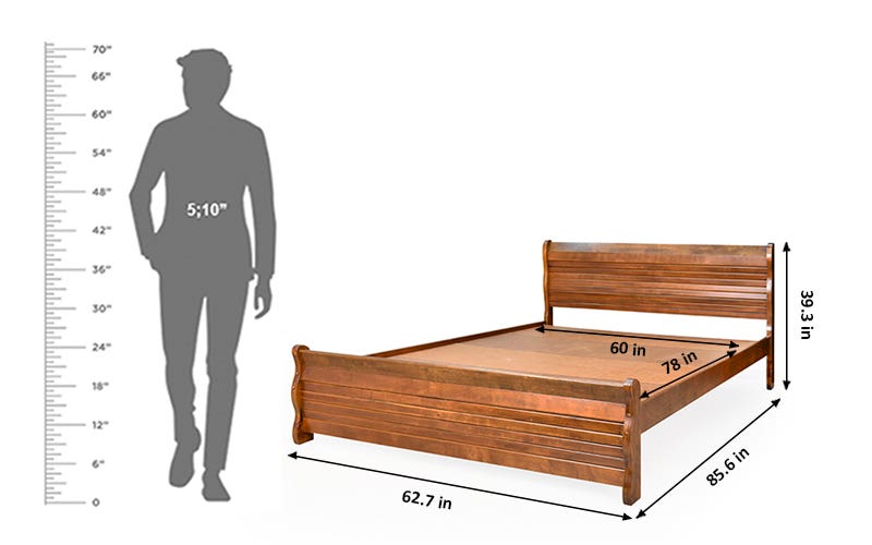 Royaloak New York American Wooden Queen Bed