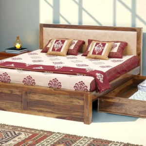 Royaloak Pearl Wooden Queen Bed With Drawer Storage