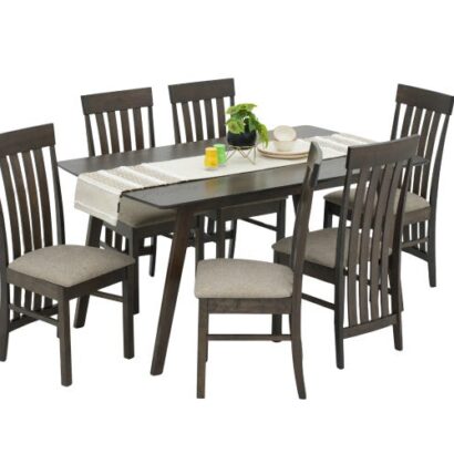 Royaloak Perak Malaysian Wooden Dining Table Six Seater Set