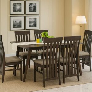 Royaloak Perak Malaysian Wooden Dining Table Six Seater Set