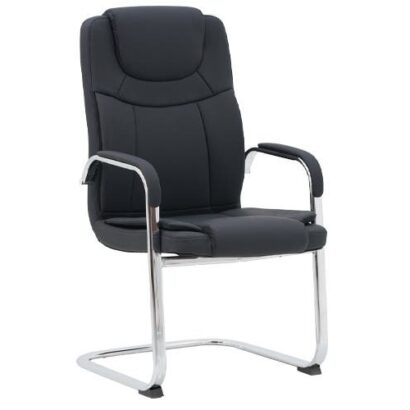 Royaloak Polo Leatherette Visitor Chair - Black