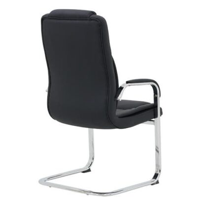 Royaloak Polo Leatherette Visitor Chair - Black