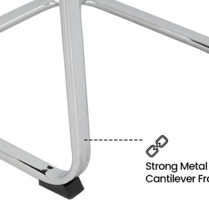 Royaloak Polo Leatherette Visitor Chair - Black