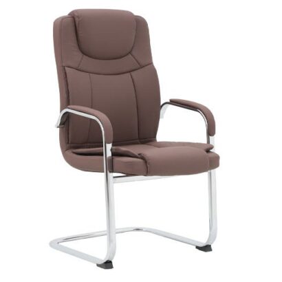 Royaloak Polo Leatherette Visitor Chair - Brown