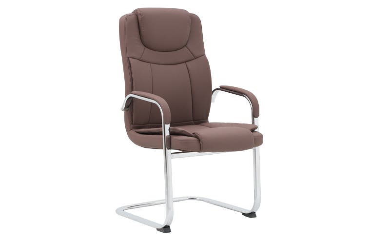 Royaloak Polo Leatherette Visitor Chair - Brown