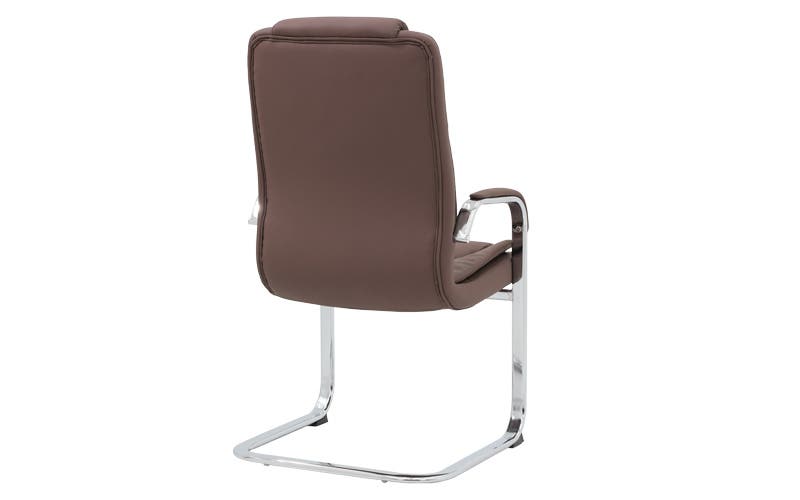 Royaloak Polo Leatherette Visitor Chair - Brown