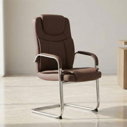 Royaloak Polo Leatherette Visitor Chair - Brown