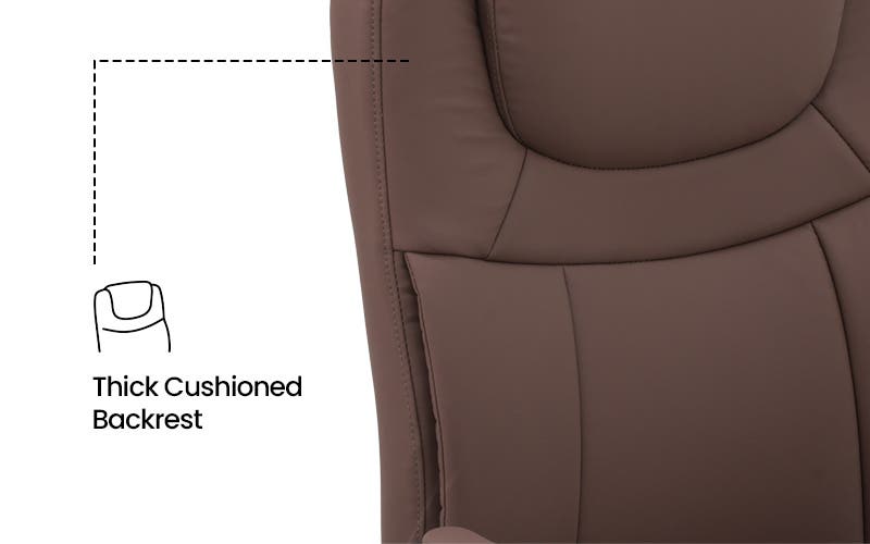 Royaloak Polo Leatherette Visitor Chair - Brown