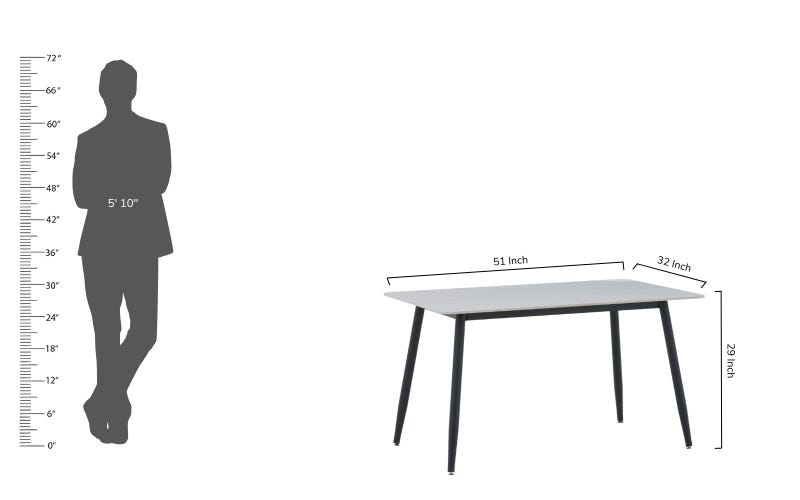 Royaloak Sepang Malaysian Sintered Top Dining Table Four Seater