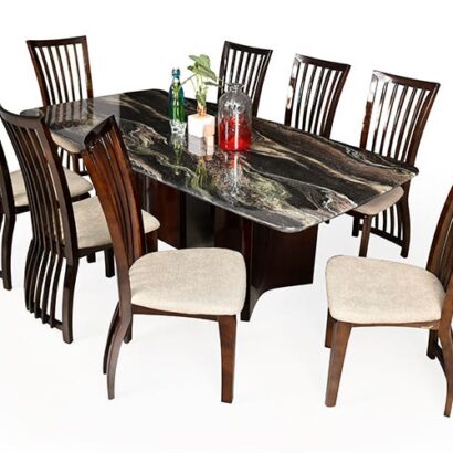 Royaloak Siena Italian Marble Dining Table Set 8 Seater