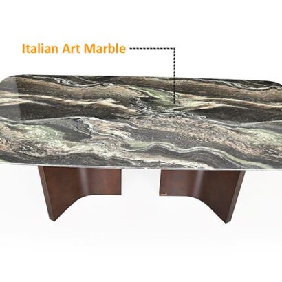 Royaloak Siena Italian Marble Dining Table Set 8 Seater