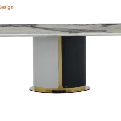 Royaloak Turin Italian Marble Dining Table Six Seater