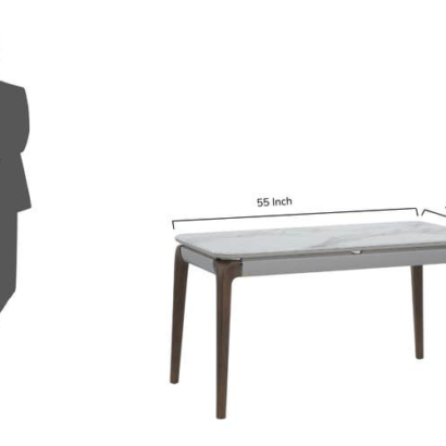 Royaloak Verona Italian 5D Natural Stone Dining Table Four Seater