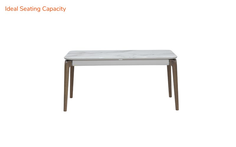 Royaloak Verona Italian 5D Natural Stone Dining Table Six Seater