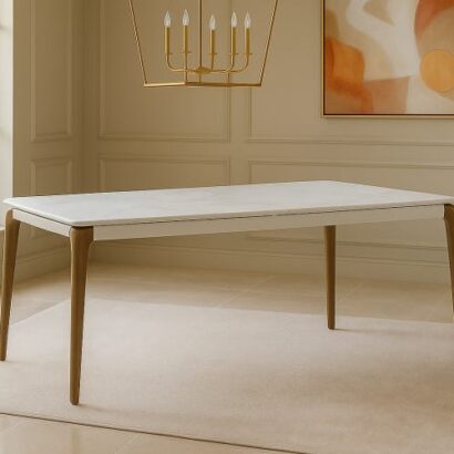 Royaloak Verona Italian 5D Natural Stone Dining Table Six Seater