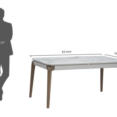 Royaloak Verona Italian 5D Natural Stone Dining Table Six Seater