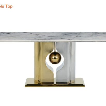 Royaloak Zurich Italian Marble Dining Table Six Seater