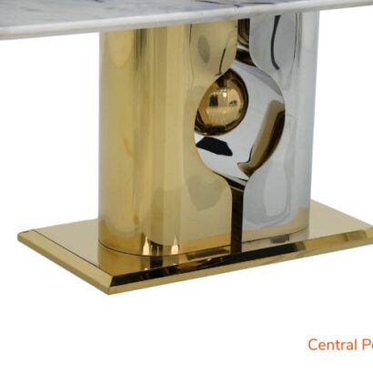 Royaloak Zurich Italian Marble Dining Table Six Seater